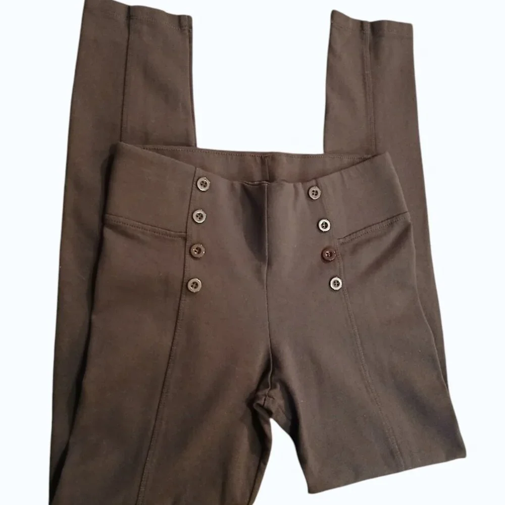CISONO Brown Sailors Ponte Leggings